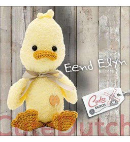 Knuffel eend Elyn gemaakt van Scheepjes Stone Wash XL en XL Minerals