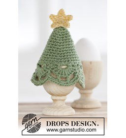 eierwarmer kerst gemaakt van Drops Belle