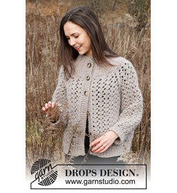 Damesvest gemaakt van Drops Snow - Eskimo