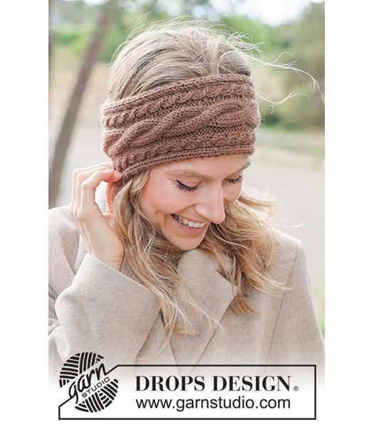 Breipatroon Hoofdband met kabels Toffee Twist Headband