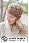 Breipatroon Hoofdband met kabels Toffee Twist Headband van andere kant