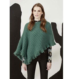 Dames poncho gemaakt van Lang Yarns Mohair Luxe