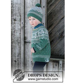 Trui met muts gemaakt van Drops Merino extra fine
