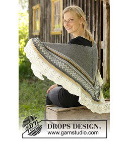 omslagdoek gemaakt van Drops Nord