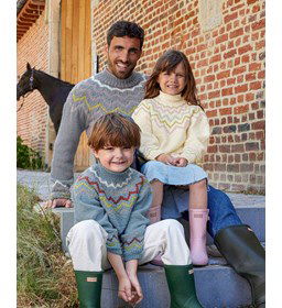 Kindertrui met ronde pas gemaakt van Phildar Phil Partner 3,5