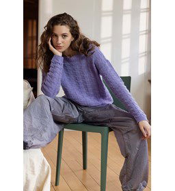 Damestrui in fantasiepatroon  gemaakt van Lang Yarns Cashmere Premium