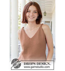 Caramel Dip Top gemaakt van Drops Cotton Light