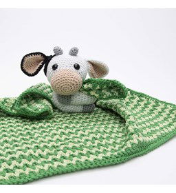 Kroeldoekje Koe gemaakt van Durable Coral