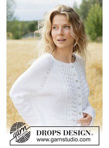 katoenen damesvest met raglan en golfpatroon