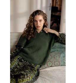 Spencer met V-hals gemaakt van Lang Yarns Cashmere Plus