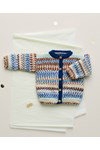 Breipatroon babyvestje met knoopsluiting van andere kant
