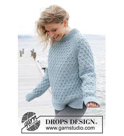 Damestrui in honingraatpatroon gemaakt van Drops Nepal