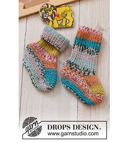 Babysokken met vrolijke strepen gemaakt van Drops Fabel