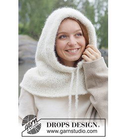 Luxe Balaclava met Punnikrand in Zachte Alpaca Bouclé gemaakt van Drops Kid Silk