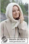 Breipatroon Luxe Balaclava met Punnikrand in Zachte Alpaca Bouclé van andere kant
