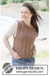 Breipatroon Maple Whisper Vest van andere kant