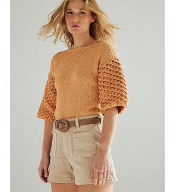 Shirt met korte mouwen gemaakt van Phildar Phil Ocean