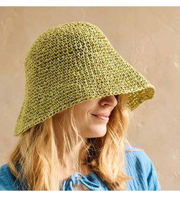 zonnehoed met hangende rand gemaakt van Handwerk accesoires