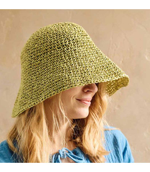 Haakpatroon zonnehoed met hangende rand