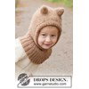 balaclava met oortjes in alpaca en mohair gemaakt van Drops Kid Silk