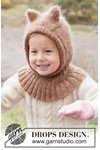 Breipatroon balaclava met oortjes in alpaca en mohair van andere kant