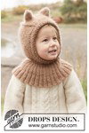 Breipatroon balaclava met oortjes in alpaca en mohair van andere kant