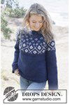 Breipatroon Midnight Flowers Sweater van andere kant