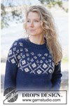 Breipatroon Midnight Flowers Sweater van andere kant
