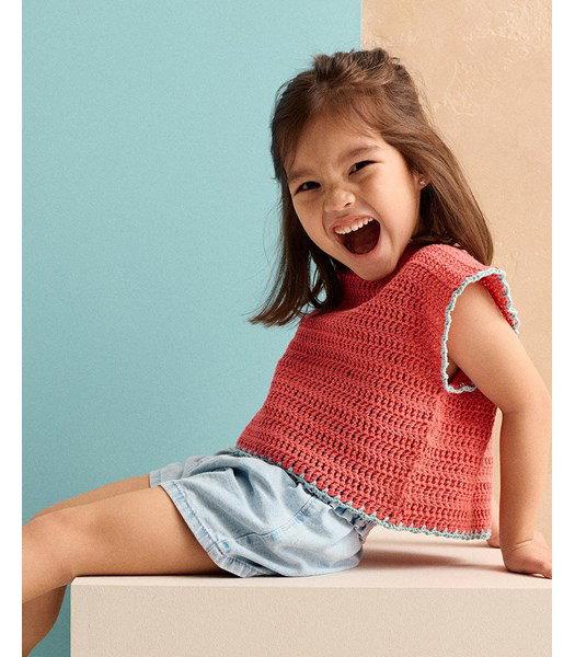 Haakpatroon recht mouwloos topje