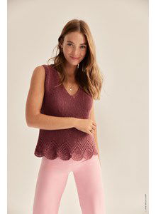 Damestop met ajourrand