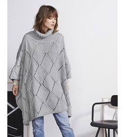 Dames poncho gemaakt van Phildar Phil Nebuleuse