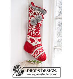 Kerstsok gemaakt van Drops Nepal