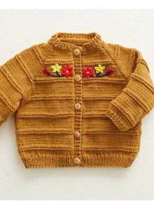 Babyvest in ribbel- en tricotsteek