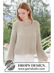 zomertrui in patentsteek van katoen en linnen