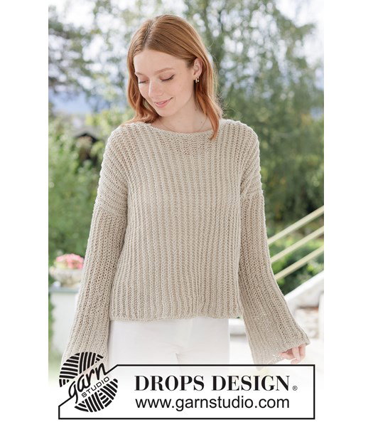 Breipatroon zomertrui in patentsteek van katoen en linnen