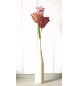 tulpen in vaas gemaakt van Lijm gips klei