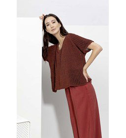 Damesshirt gemaakt van Lang Yarns Carly (op=op)