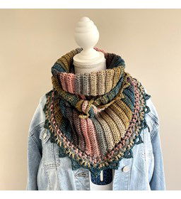 Juf Sas sjaal Dagmar gemaakt van applicatie