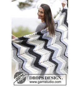 Gehaakte deken gemaakt van Drops Air