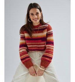 Meerkleurige damestrui gemaakt van Phildar Phil Chic