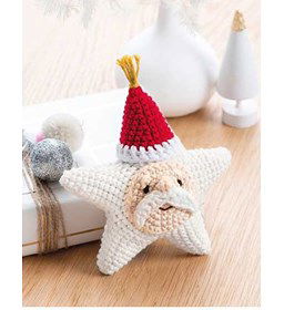 Kerstman in stervorm gemaakt van Handwerk accesoires