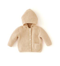 Babyjasje in ribbelsteek gemaakt van knopen