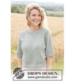 Lentevertelling Top/T-shirt ronde hals gemaakt van Drops Muskat