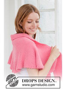 Gebreide sjaal met picotrand en ribbelsteek