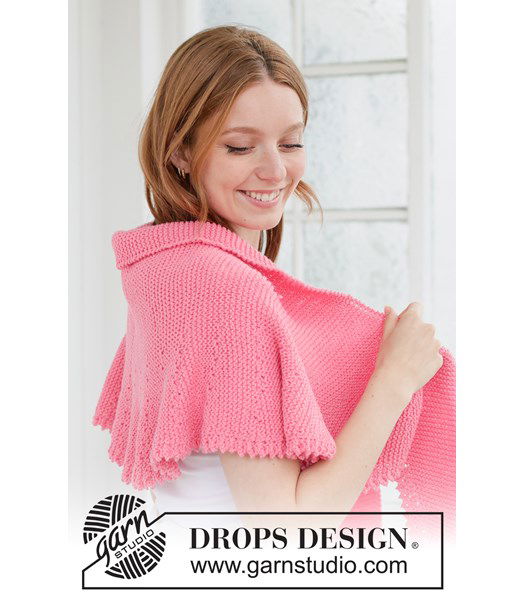 Breipatroon Gebreide sjaal met picotrand en ribbelsteek