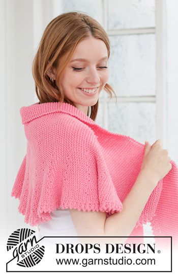 Gebreide sjaal met picotrand en ribbelsteek