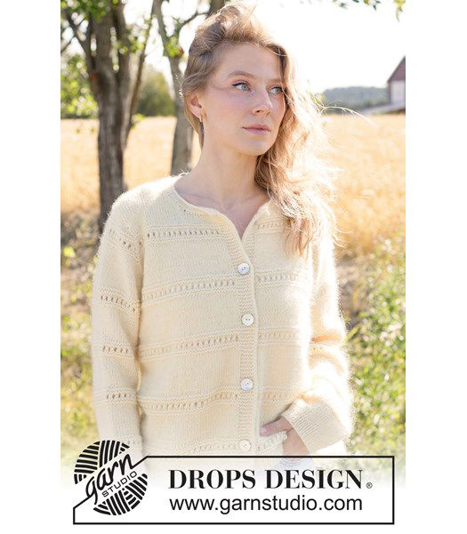 Breipatroon Zacht gebreid damesvest met kant en mohair