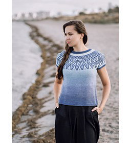 Dames shirt Zigzag Top gemaakt van Scheepjes Woolly Whirl