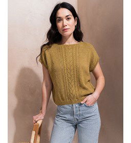 zomerse trui Leon met korte aangebreide mouwen gemaakt van Handwerk accesoires