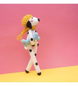 Amelie Franse Dalmatier gemaakt van Vilt 100% wol